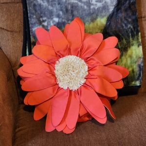 3D Decorative Red Daisy Pillow